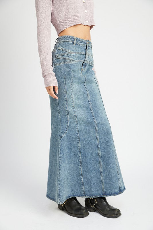 Denim Maxi Skirt