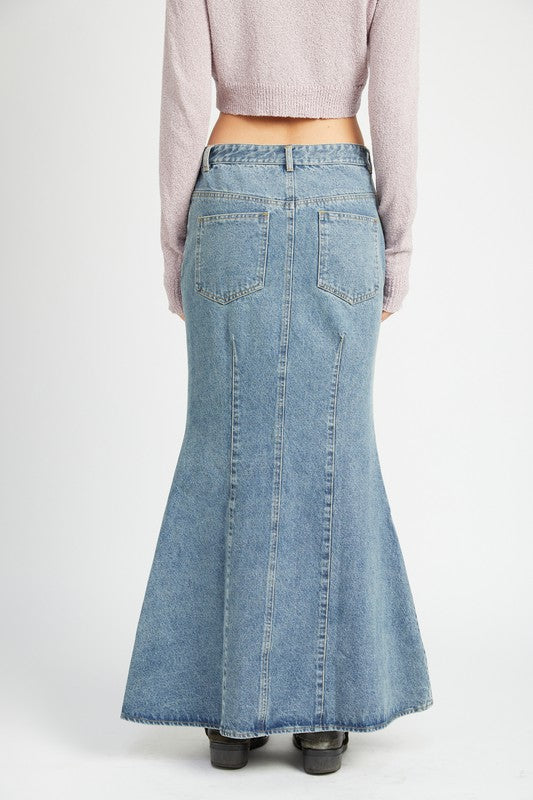 Denim Maxi Skirt