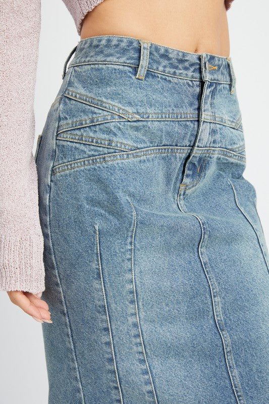 Denim Maxi Skirt
