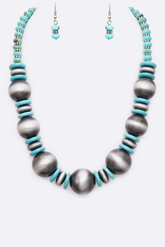 Navajo Beads Collar Necklace Set