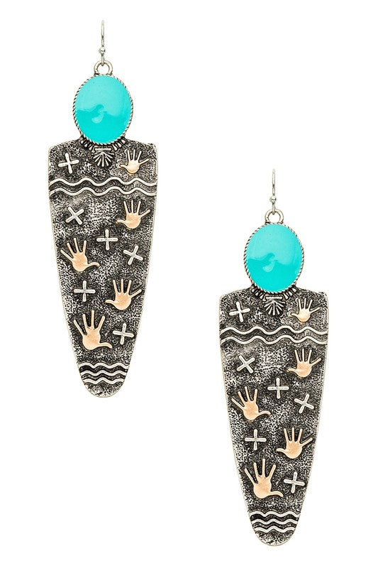 Native Art Two Tone Earrings