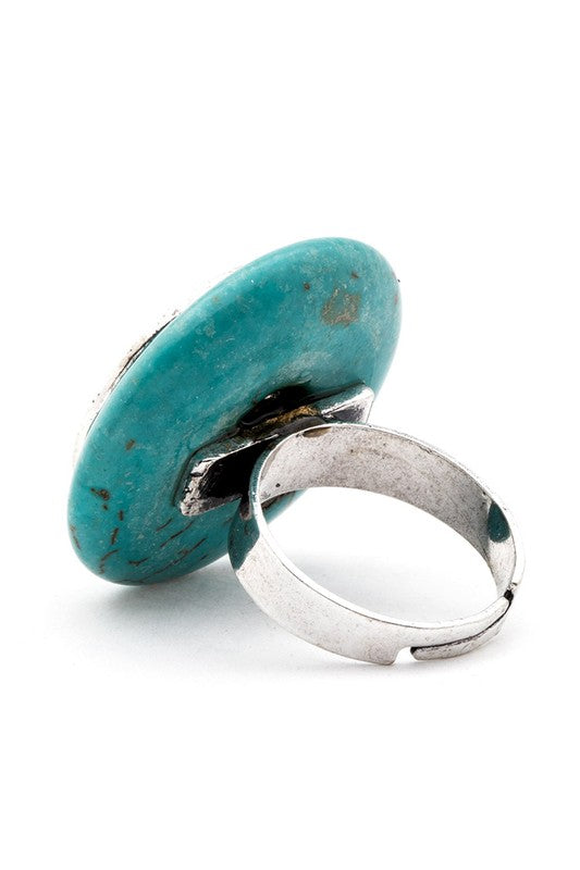 Distressed Horseshoe Ring
