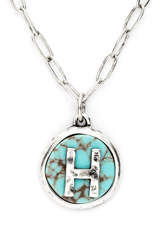 Initial H Pendant Necklace