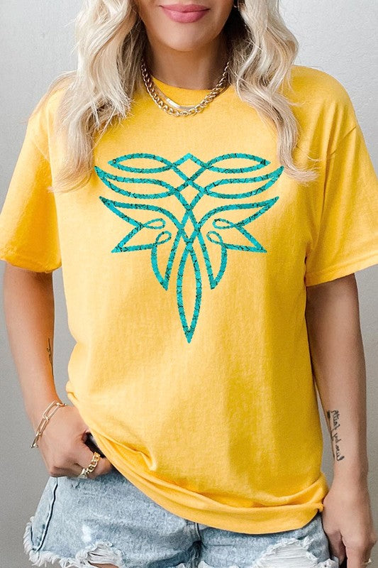 Turquoise Boot Stitch Tee - Plus Size