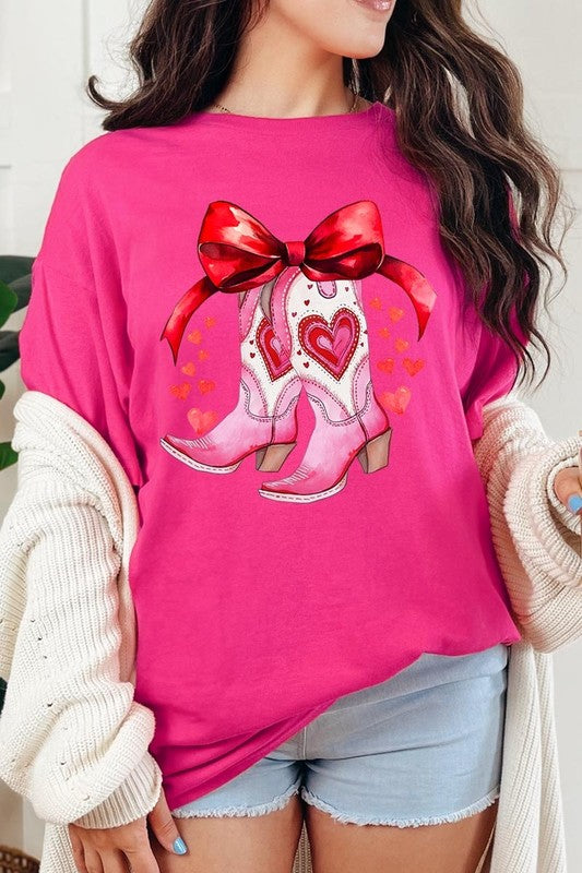 Valentine Boots Tee - Plus Size