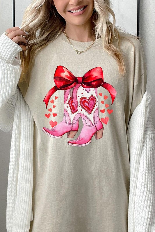 Valentine Boots Tee - Plus Size
