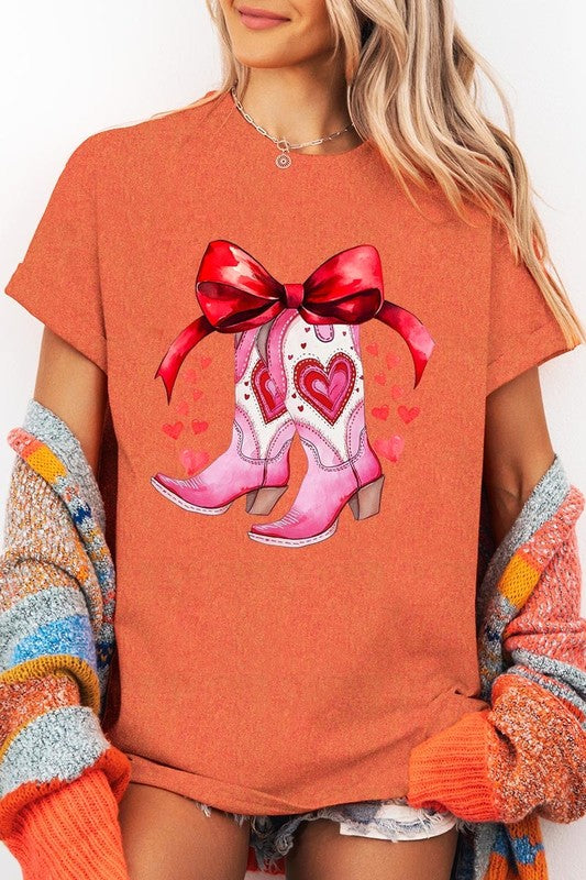 Valentine Boots Tee - Plus Size