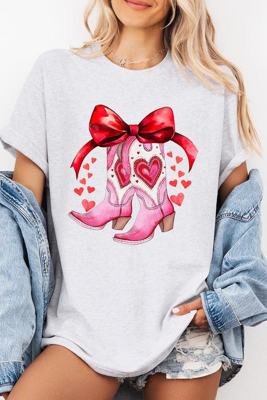 Valentine Boots Tee - Plus Size