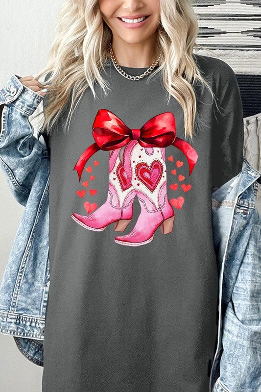 Valentine Boots Tee - Plus Size