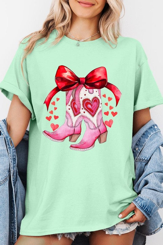 Valentine Boots Tee - Plus Size