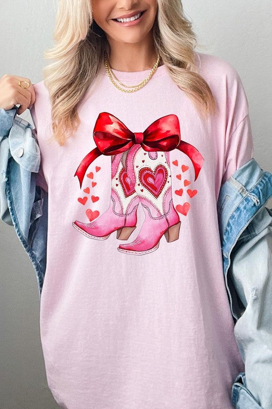 Valentine Boots Tee - Plus Size