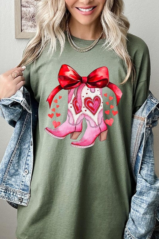 Valentine Boots Tee - Plus Size