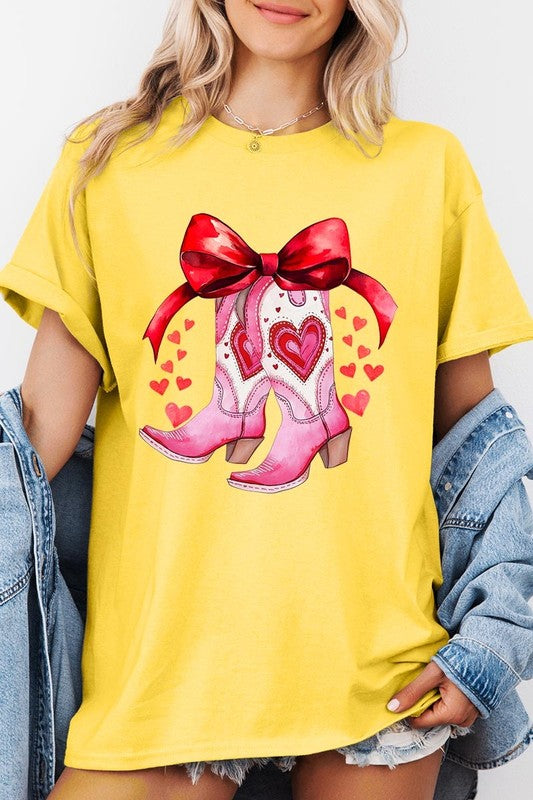 Valentine Boots Tee - Plus Size