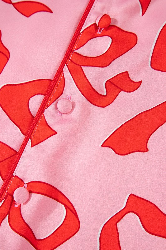 Bow Print Pajama Set