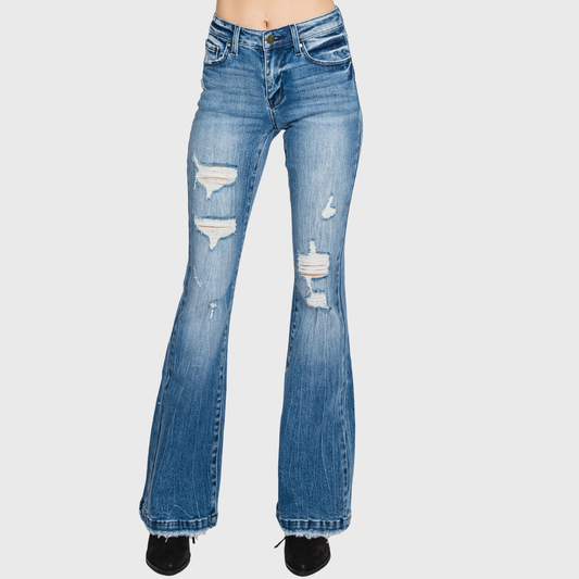 Blue Jean Baby Distressed Flare