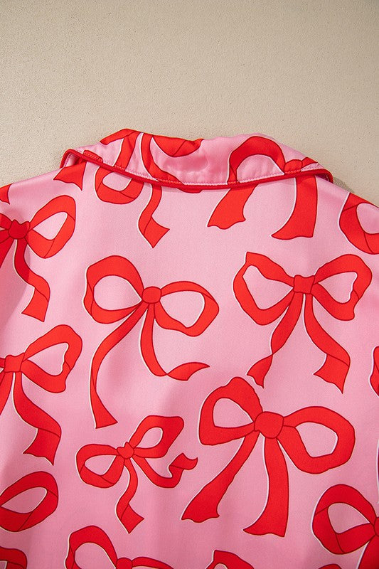 Bow Print Pajama Set
