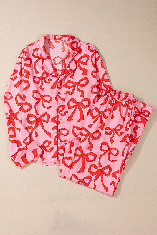 Bow Print Pajama Set