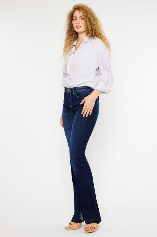 Mid Rise Trouser Hem Flare