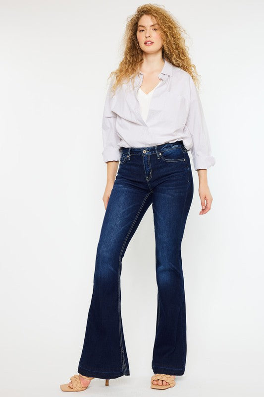 Mid Rise Trouser Hem Flare