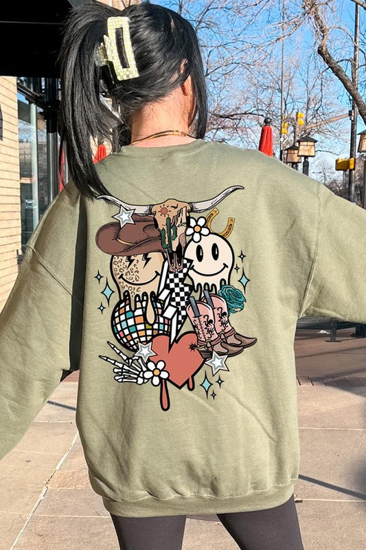 Disco Cowgirl Crewneck Sweatshirt