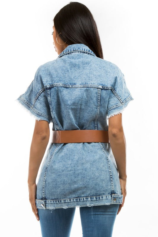 Laura Denim Vest Jacket