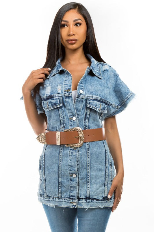 Laura Denim Vest Jacket