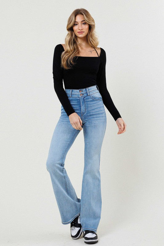 Plain Jane High-Waisted Flare Jean