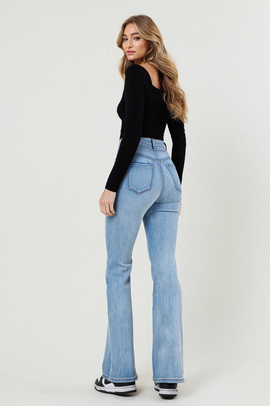 Plain Jane High-Waisted Flare Jean