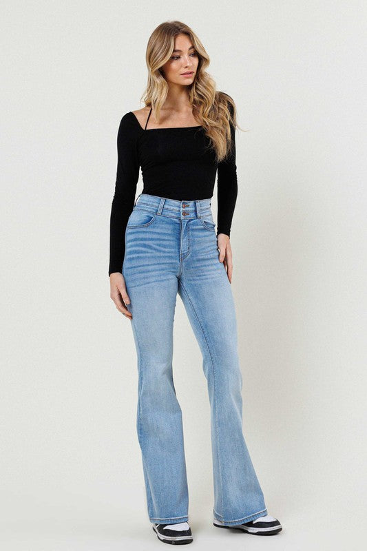 Plain Jane High-Waisted Flare Jean