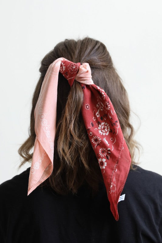 Two Tone Floral Bandana