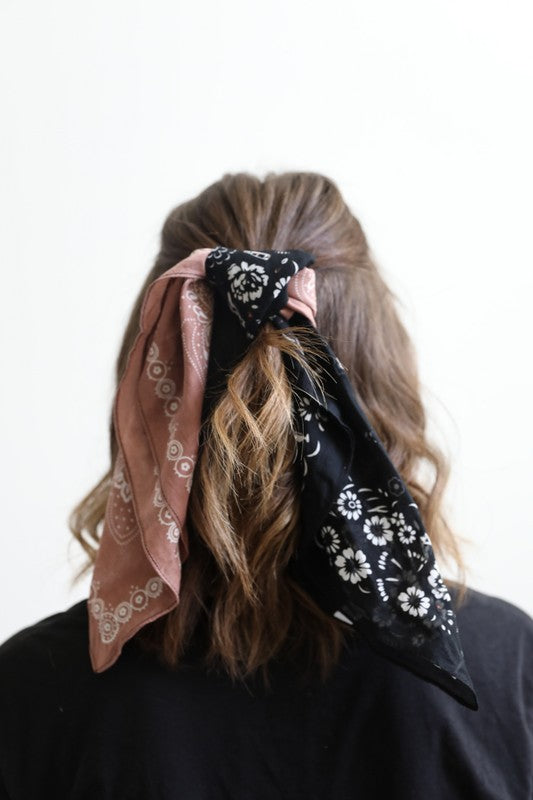 Two Tone Floral Bandana