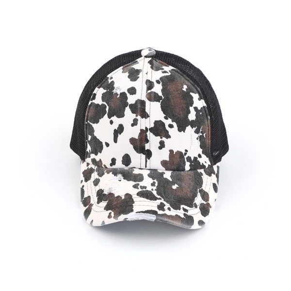 CC Cow Print Pony Cap