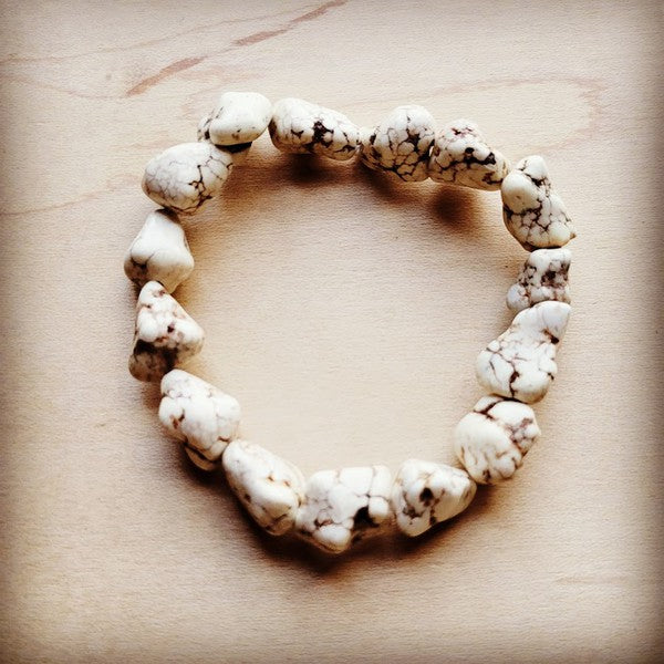 White Turquoise Nugget Bracelet