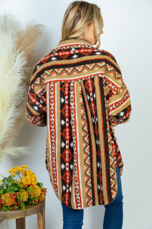 Aztec Print Woven Jacket