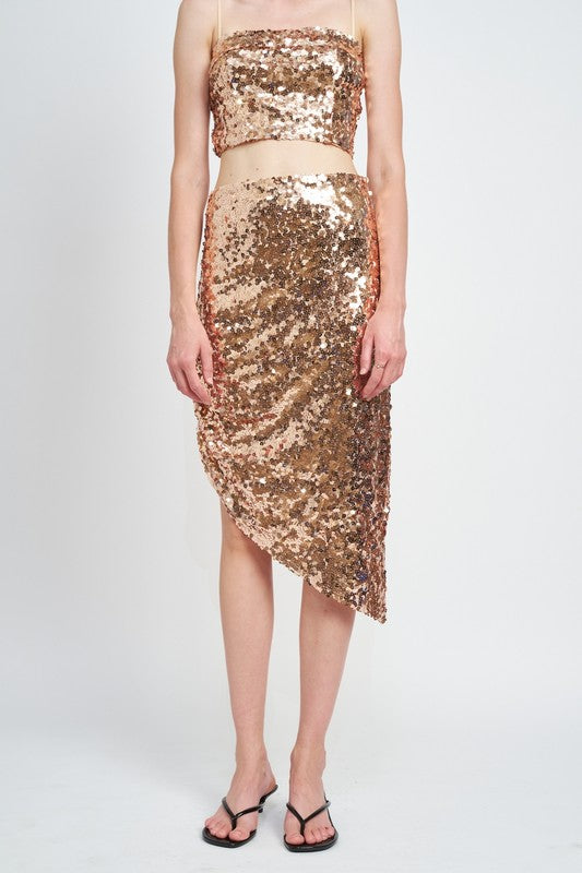 The Cowgirl Diva Sequin Midi Skirt