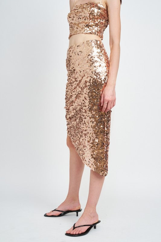 The Cowgirl Diva Sequin Midi Skirt