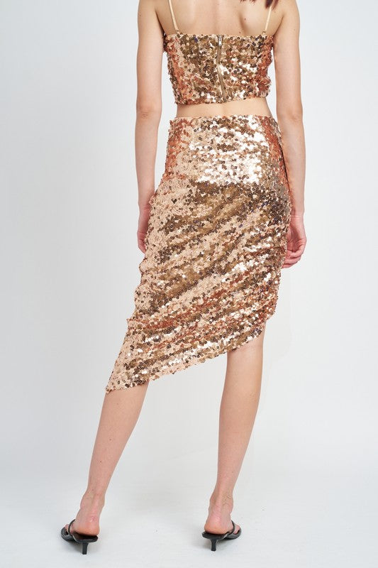 The Cowgirl Diva Sequin Midi Skirt