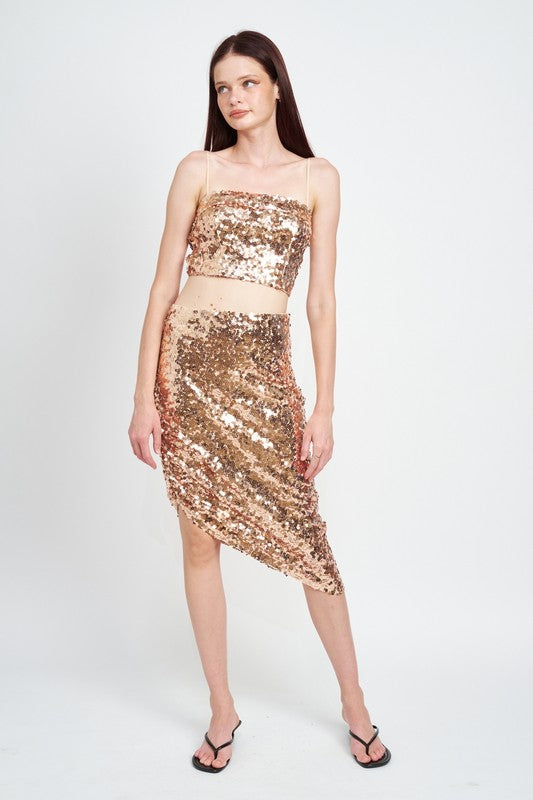 The Cowgirl Diva Sequin Midi Skirt