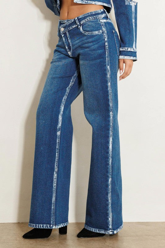 The Criss Cross Wide Leg Jeans