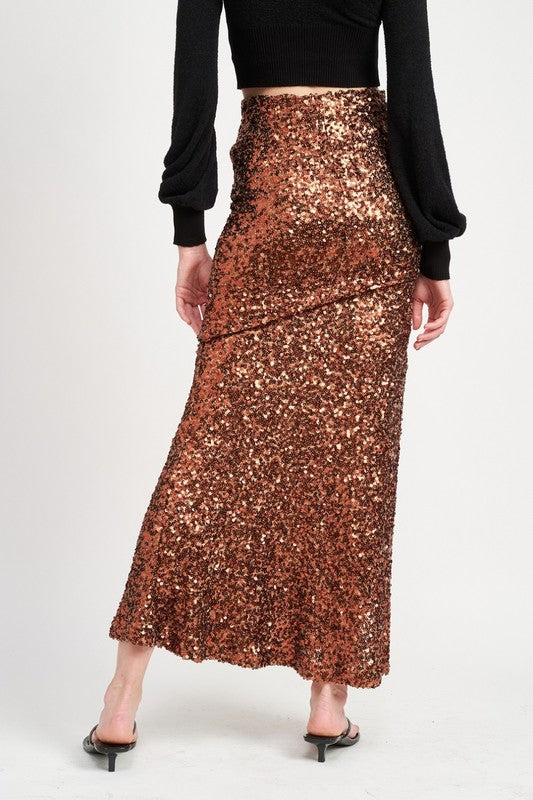 The Bronze Age Sequin Maxi Skirt