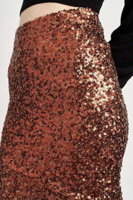 The Bronze Age Sequin Maxi Skirt