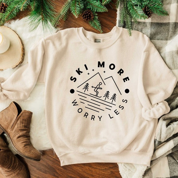 Ski More Worry Less Sweatshirt