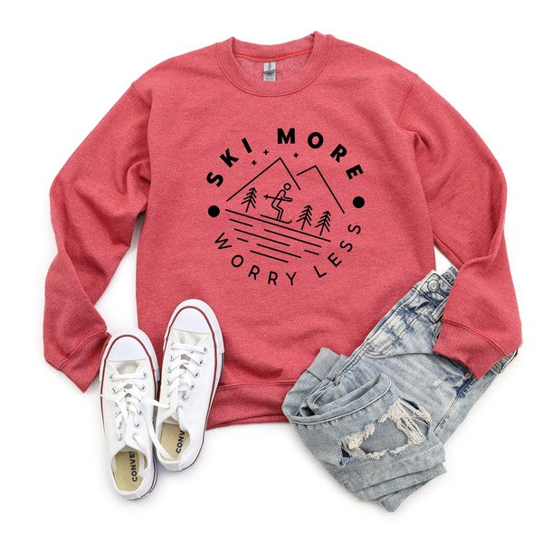 Ski More Worry Less Sweatshirt