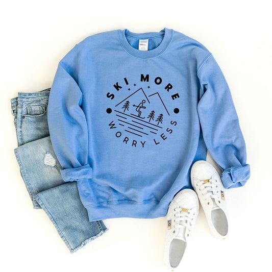 Ski More Worry Less Sweatshirt