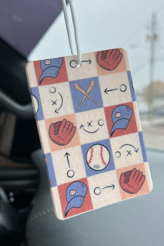 Baseball Checkers Air Freshener