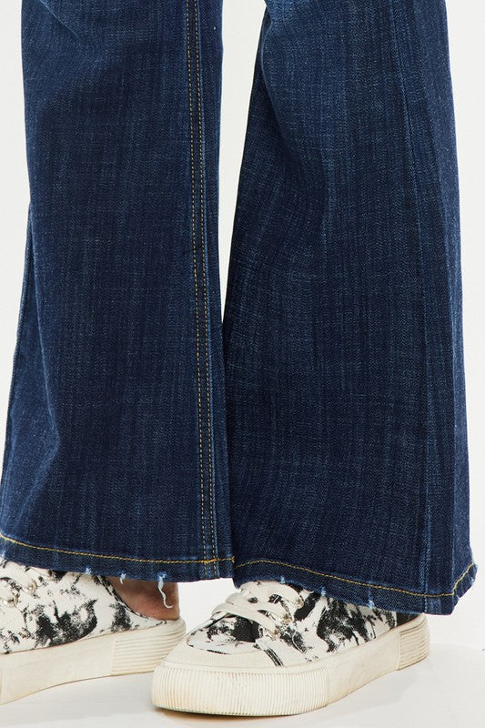 Petite Mid Rise Flare Jeans - Plus Size