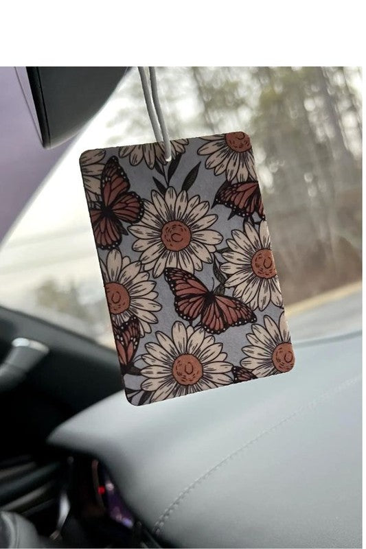 Spring Butterfly Flowers Air Freshener