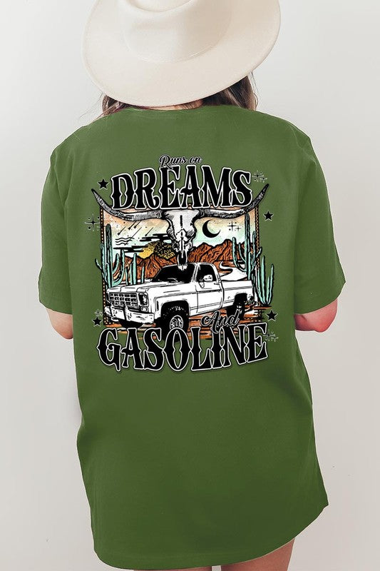 Runs on Dreams and Gasoline Tee - Plus Size