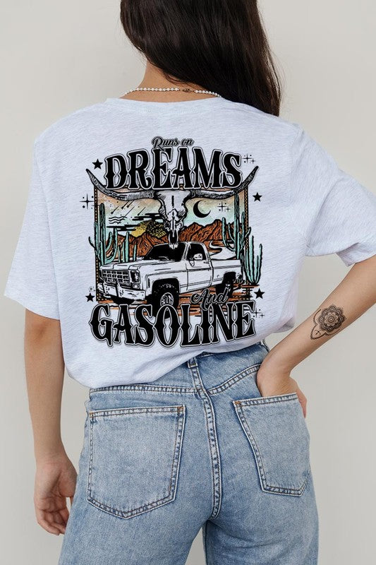 Runs on Dreams and Gasoline Tee - Plus Size