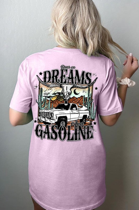 Runs on Dreams and Gasoline Tee - Plus Size